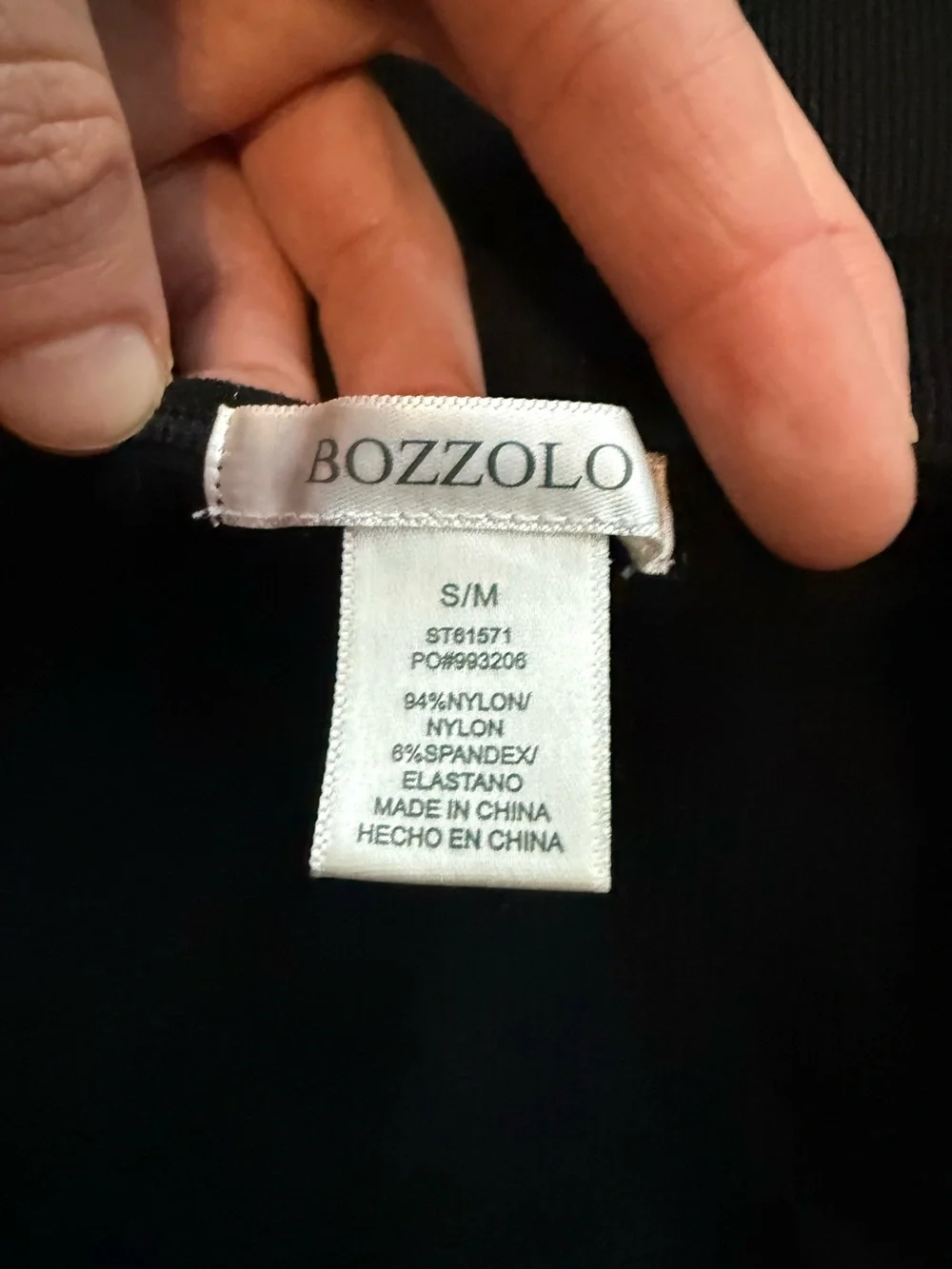 Bozzolo Black Seamless V-Neck Bandeau Cami